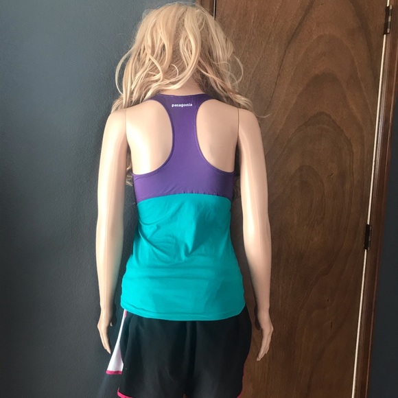 Patagonia Racerback Tank Green & Purple Size XXS Good Condition - Picture 12 of 16